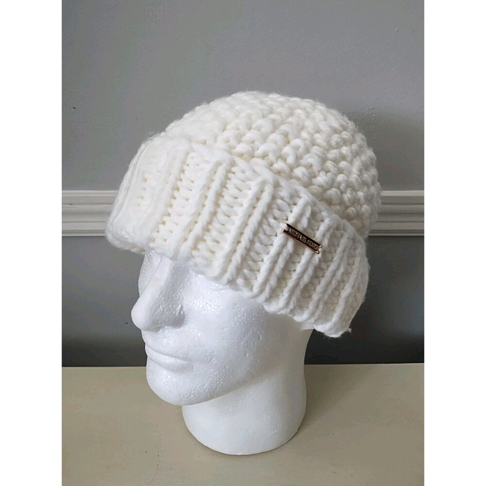 Michael Kors White Knit Beanie